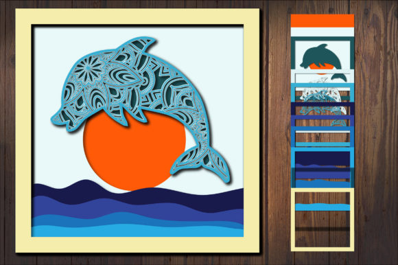 3D Dolphin Shadow Box: A 3D SVG Review for Sellers