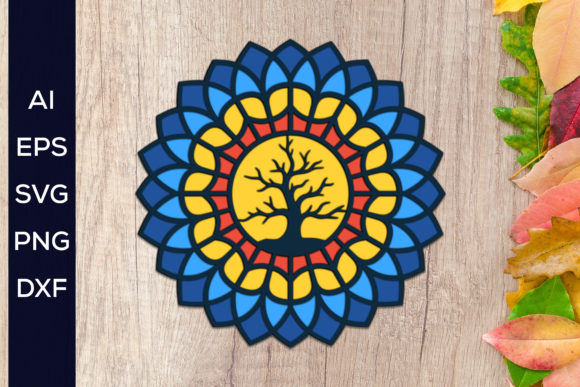 3D Mandala SVG: Layered Shapes for Modern Design