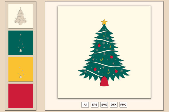 3D SVG Christmas Tree for Blog Graphics