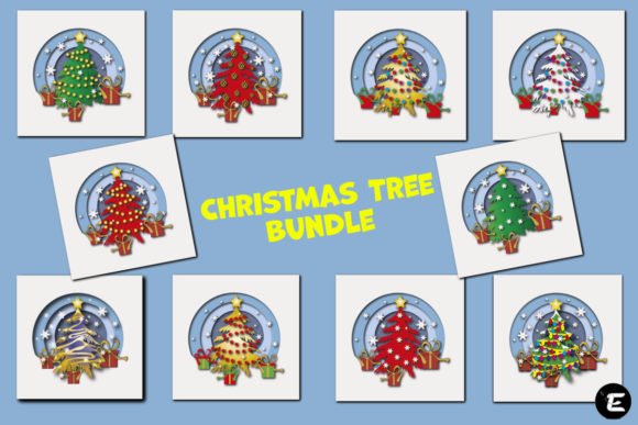 Christmas Tree Bundle: 3D SVG for Festive Crafts