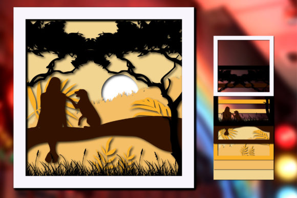 Dog Layered Shadow Lightbox 3D: A Seller's Review of 3D SVG for Shadow Boxes