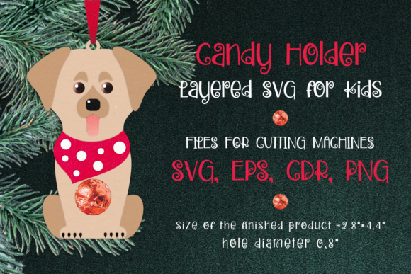 Labrador Retriever 3D SVG Ornament for Christmas