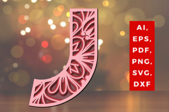Layered J Letter Mandala SVG: 3D SVG Shapes Review
