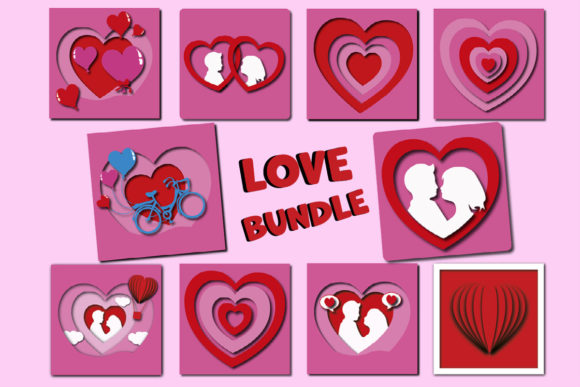 Love Bundle SVG: 3D SVG for Shadow Boxes & More