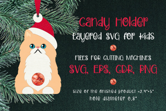 Persian Cat Christmas Ornament Template: 3D SVG Review
