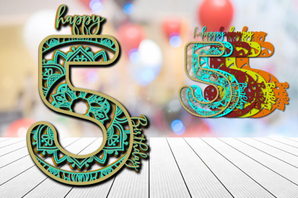 Review: 5th Birthday Cake Topper Mandala 3D SVG & Shapes