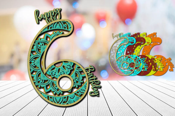 Review: 6th Birthday Cake Topper Mandala 3D SVG & Shapes