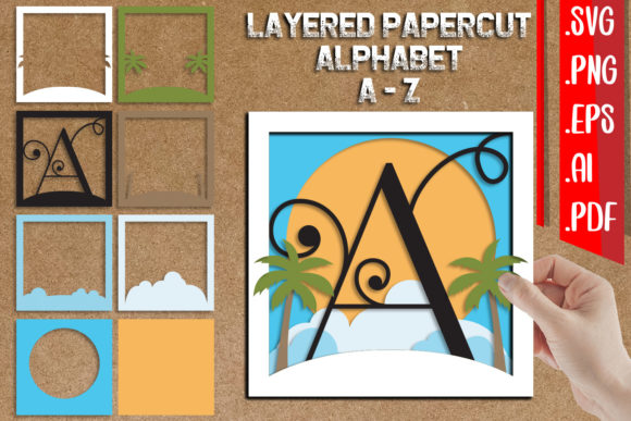 Review: Layered Alphabet Papercut a-Z Svg for Embroidery