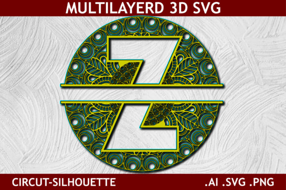 Review: Split Alphabet Z Letter Mandala 3D SVG for Shapes