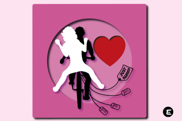 Romantic Bicycle Ride: 3D SVG for Shadow Boxes