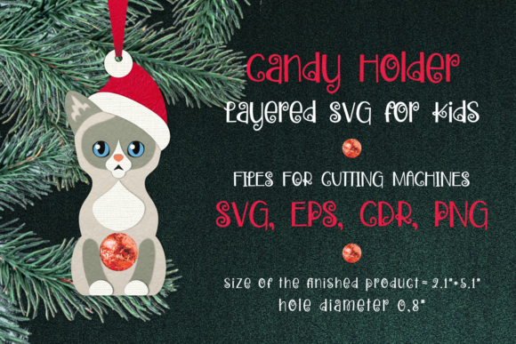 Snowshoe Cat Christmas Ornament Template: 3D SVG Review