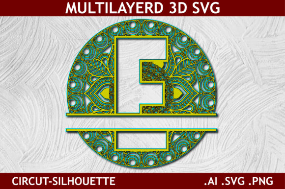Split Alphabet E Letter Mandala: 3D SVG Shapes Review