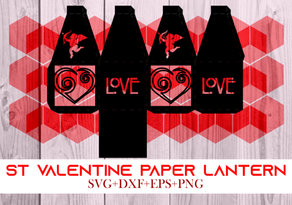 St Valentine Paper Lantern Series 0062: 3D SVG Shapes