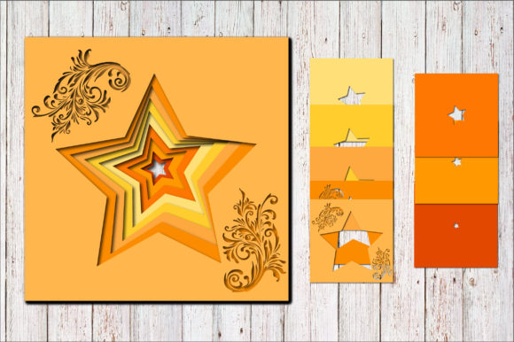 Star with Floral Multi Layer: A 3D SVG for Shapes